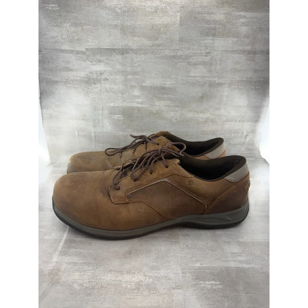 Red Wing Shoes 6708 Men Brown Leather SD Oil Slip Resistant Work Oxford Size 15D